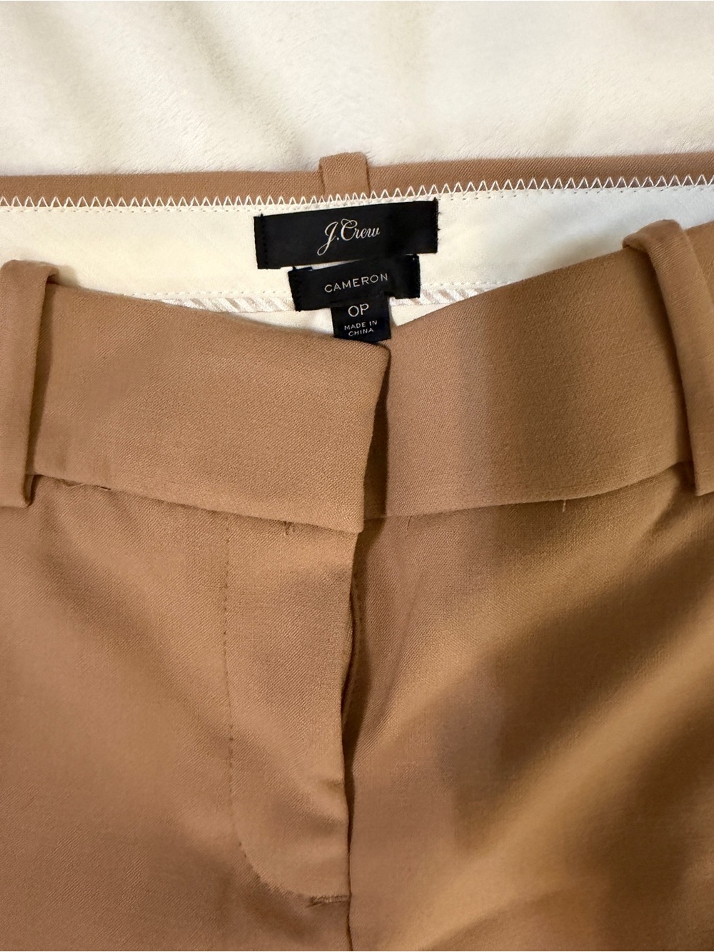 J. Crew Women's Tailored Camel/Tan Cameron Trousers - Petite - Picture 2 of 6